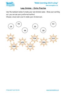 Worksheets for kids - long-division-extra-practise
