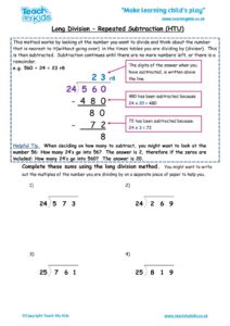 Worksheets for kids - long-division-repeated-subtraction-htu