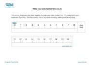 Maths Help, Teacher resources, free home school worksheets, Key stages 1 Worksheets for kids - make your own number line to 20