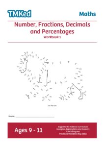 Worksheets for kids - num,frac, dec, perc bk1 9-11