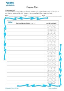 Teacher resources, free home school worksheets, Key stages 1 & 2 Worksheets for kids - progress chart 5