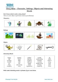 Literacy Help, Teacher resources, free home school worksheets, Key stages 1 & 2 Worksheets for kids - story ideas