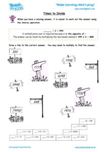 Worksheets for kids - times-to-divide