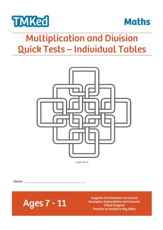 multiplication and division, quick tests, individual tables