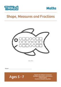 Numeracy workbook - shape, measures, fractions workbook, ks1, 5-7