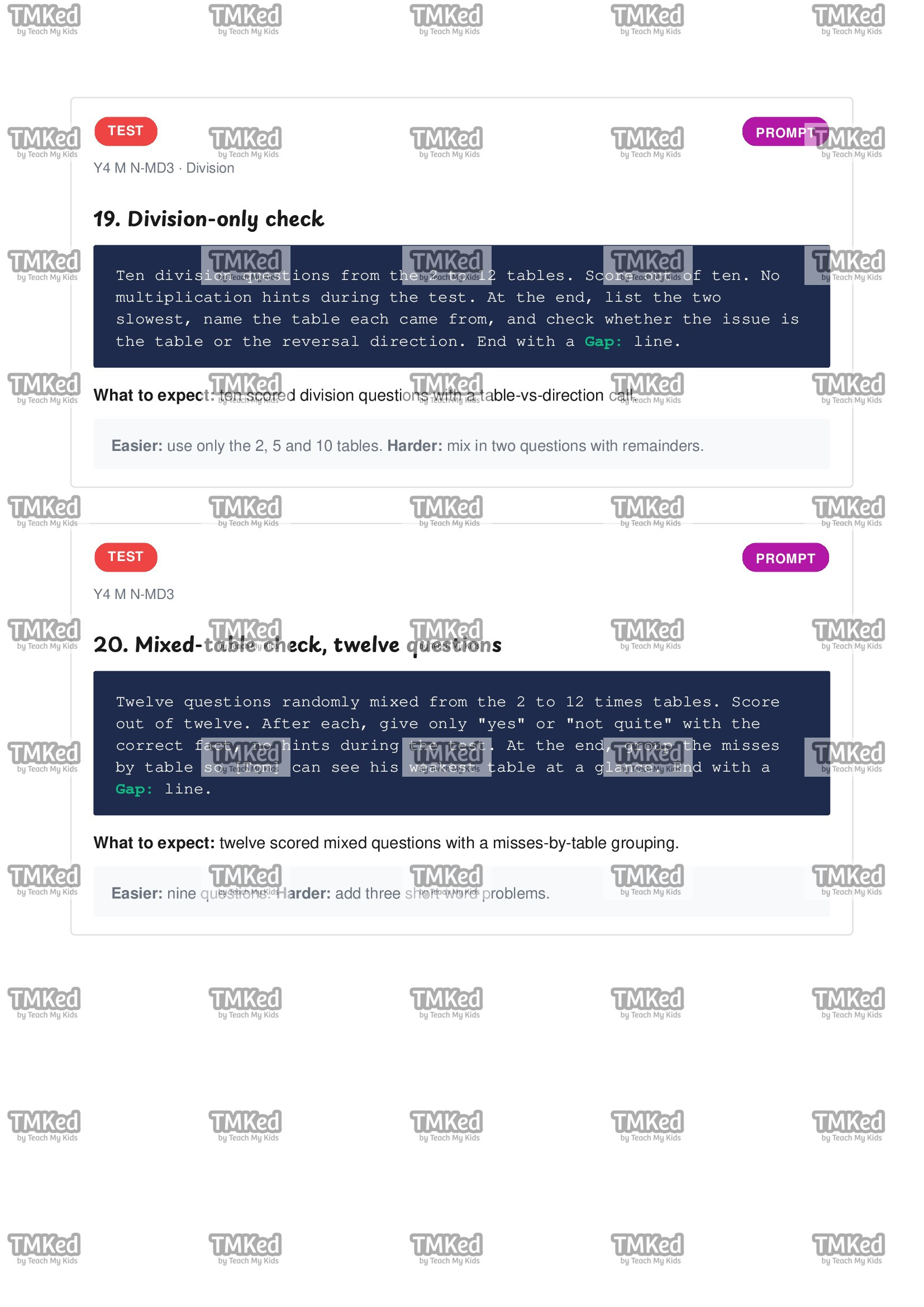 Year 4 times tables MTC practice prompts for ChatGPT, Claude and Gemini - Image 5