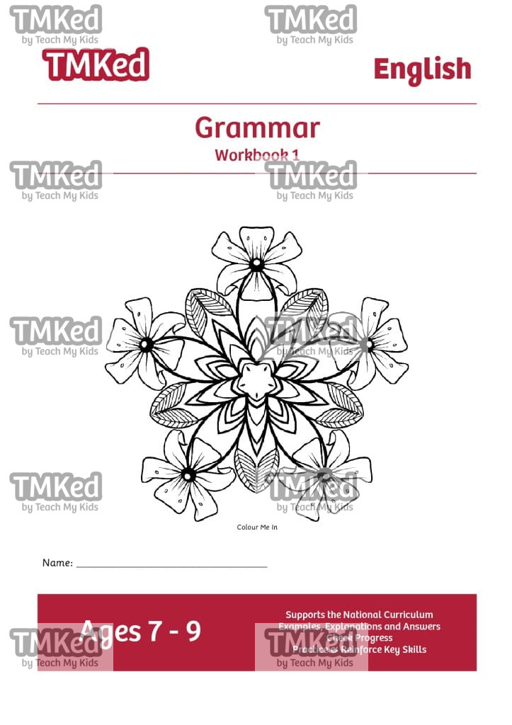 Key Stage 2 Literacy Worksheets for kids - SPAG worksheets, grammar printable workbook 1, 7-9 years