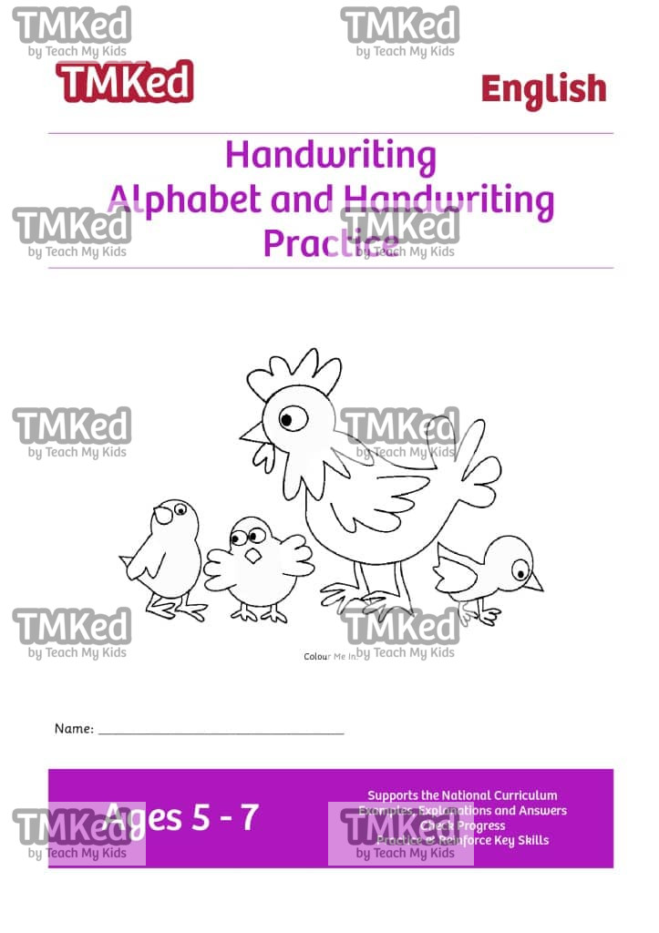 EYFS, Key Stage 1 Literacy Worksheets for kids - Alphabet and Handwriting Practice printable workbook