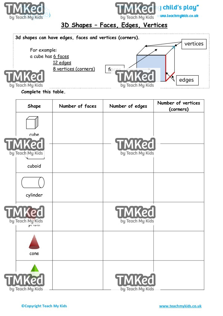 Worksheets for kids - 3d_shapes-_faces,edges,_vertices