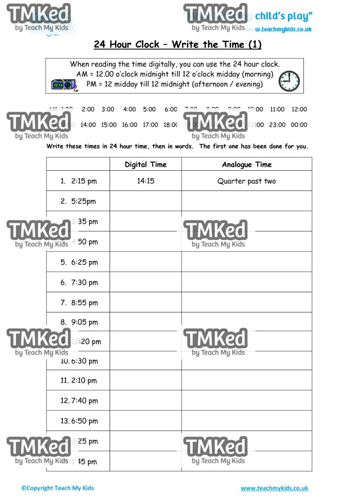 Worksheets for kids - 24_hour_clock_-_write_the_time_1
