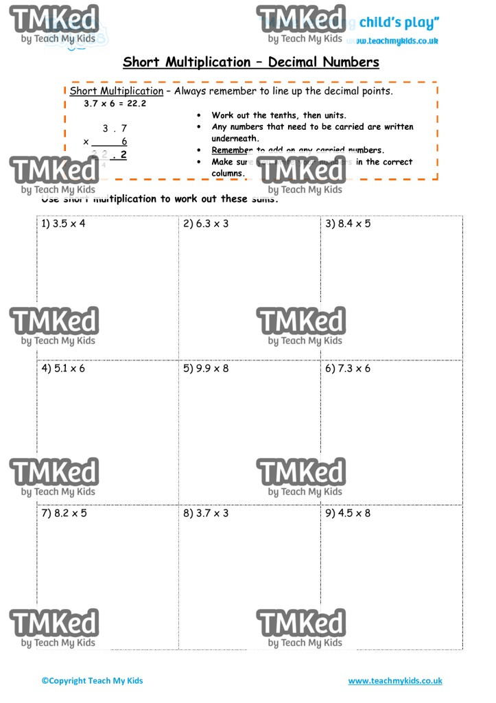 Worksheets for kids - short_multiplication_-_decimal_numbers
