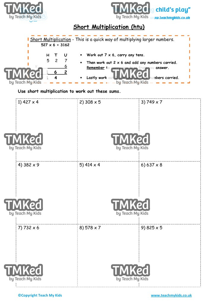 Worksheets for kids - short_multiplication_-_htu