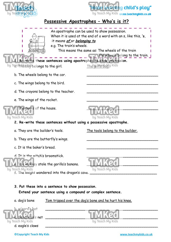 Worksheets for kids - possessive-apostrophes-whos-is-it