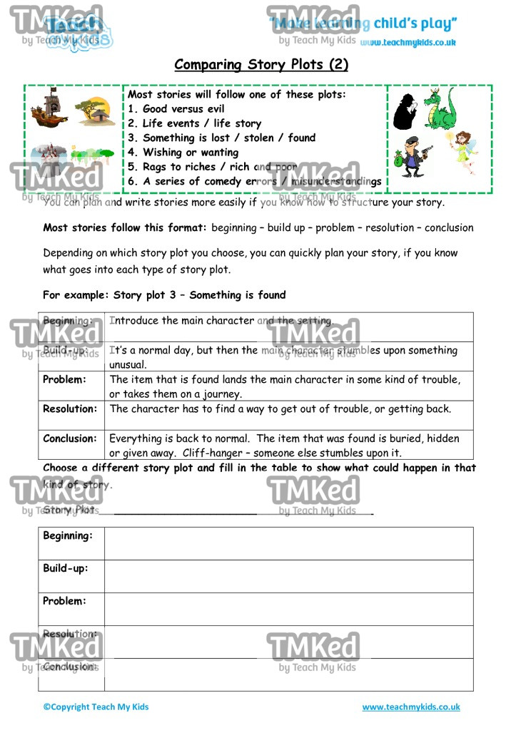 Worksheets for kids - comparing_story_plots_2
