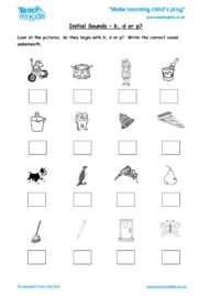 Worksheets for kids - initial-sounds-bd-or-p