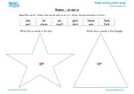 Worksheets for kids - or-and-ar