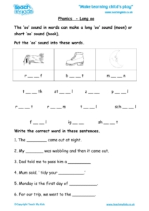 Phonics Worksheets, Free Teaching Resources, FS2 - TMKed