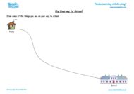 Worksheets for kids - my journey to school