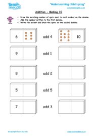 Worksheets for kids - addition-making-10