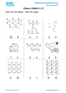 Worksheets for kids - choose_a_number_0-10