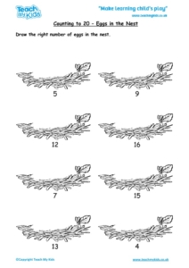 Worksheets for kids - counting-to-20-eggs-in-the-nest