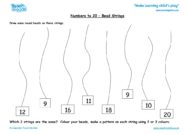 Worksheets for kids - numbers-to-20-bead-strings