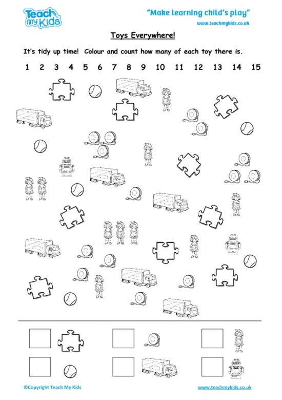 Worksheets for kids - toys-everywhere