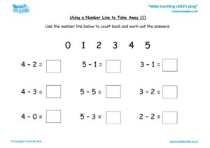 Worksheets for kids - using-a-number-line-to-take-away-_1_