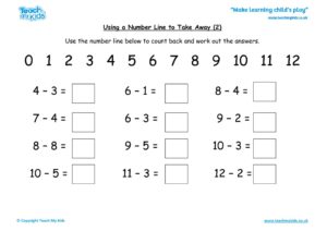 Worksheets for kids - using-a-number-line-to-take-away-_2_