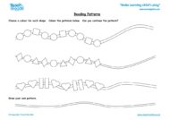 Worksheets for kids - beading_patterns