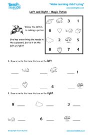 Worksheets for kids - left-and-right-magic-potion