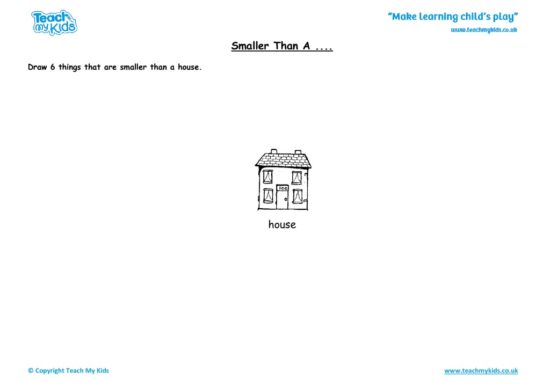 Worksheets for kids - smaller-than-a.