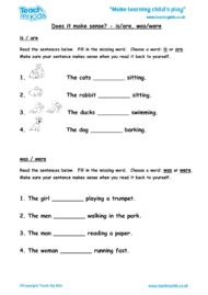 Worksheets for kids - does-it-make-sense-is-are-was-were
