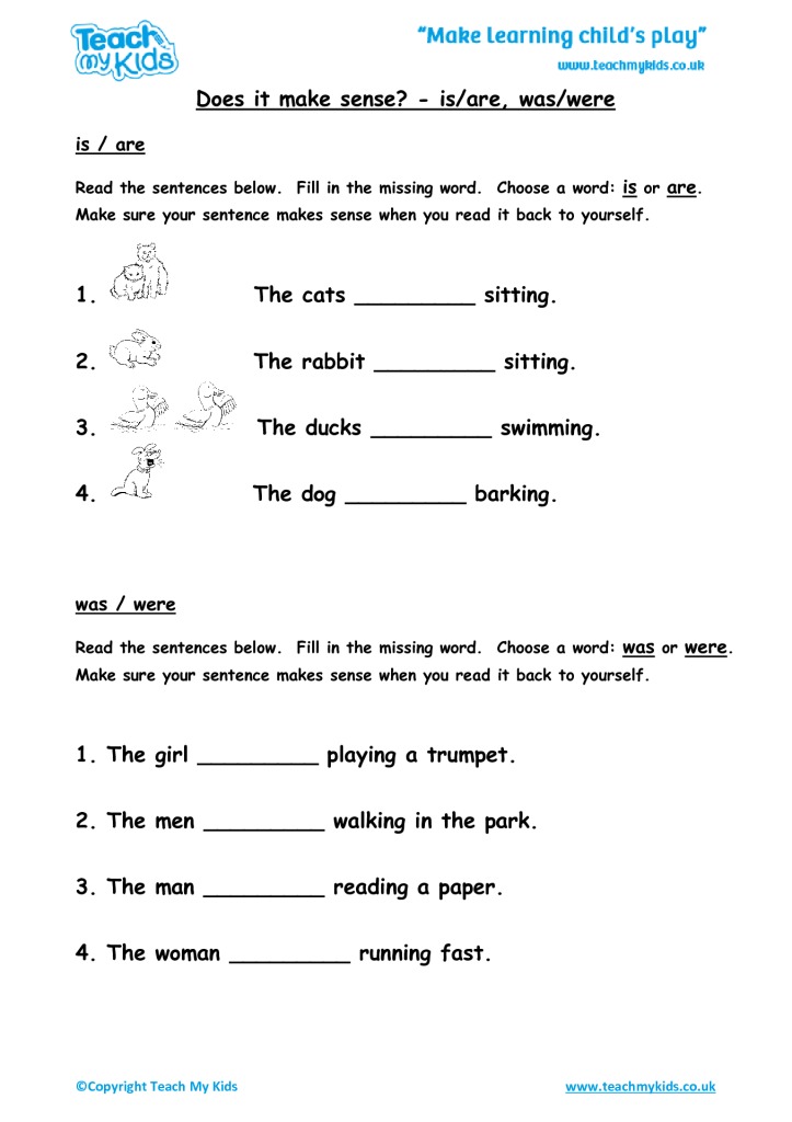 Does it Make Sense? is/are, was/were - TMK Education