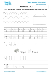 Handwriting Practise - H h - TMK Education