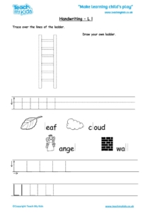 Worksheets for kids - handwriting Lldocx