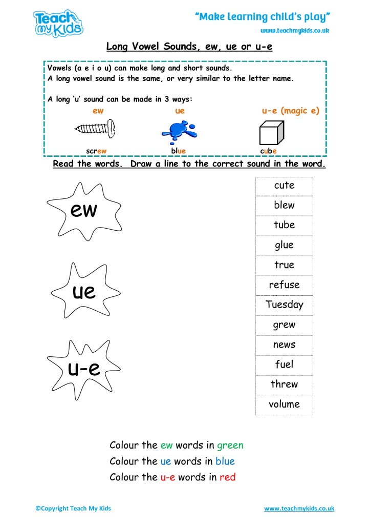 93 phonics worksheets oo ew ue phonic