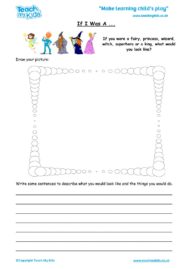 Worksheets for kids - If I was a..
