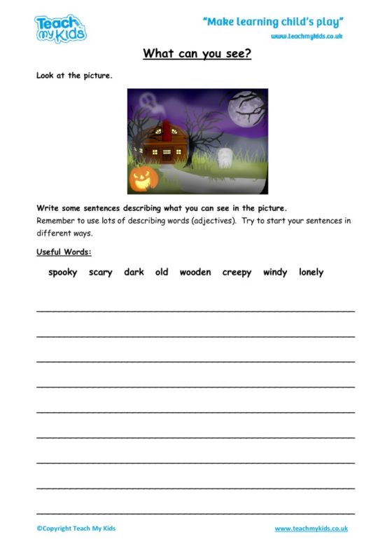 Worksheets for kids - What-can-you-see