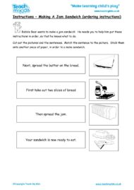 Worksheets for kids - instructions-sandwich-ordering-instructions