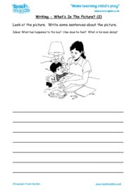 Worksheets for kids - writing – what’s in the picture 2