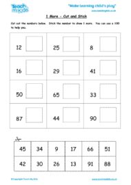 Worksheets for kids - 1-more-cut-and-stick
