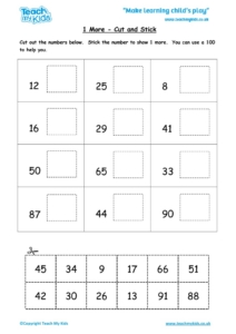 Worksheets for kids - 1-more-cut-and-stick