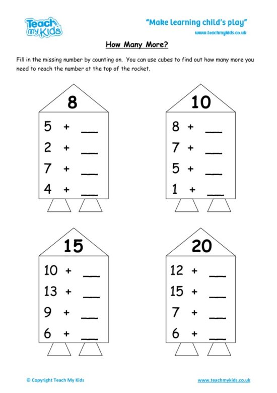 Worksheets for kids - how-many-more