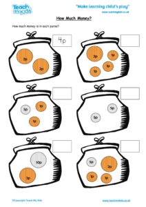 Worksheets for kids - how-much-money