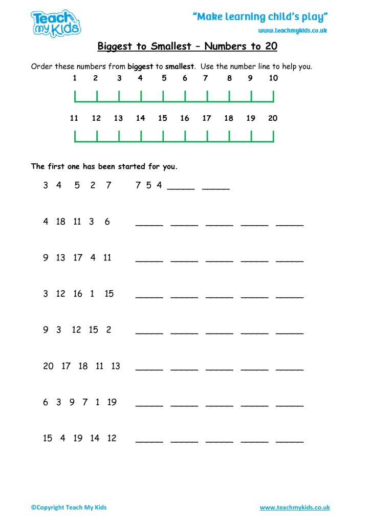 Forming Greatest And Smallest Number Worksheets