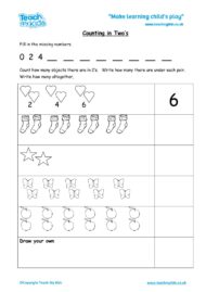 Worksheets for kids - counting-in-2s