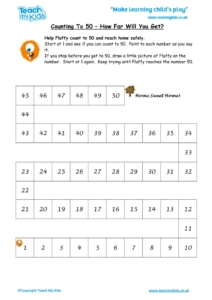 Worksheets for kids - counting_to_50_-_how_far_will_you_get