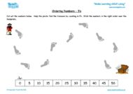 Worksheets for kids - ordering numbers – 5s