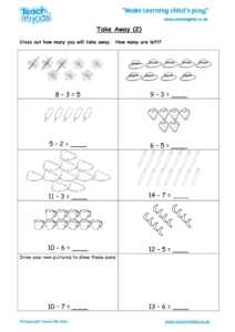 Worksheets for kids - take-away-2